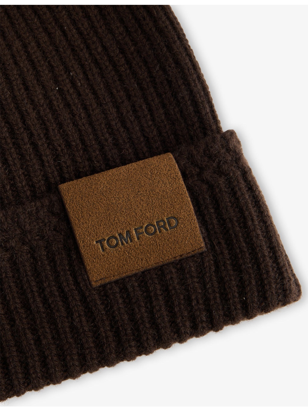 Logo-Patch Ribbed Cashmere-Knit Beanie Hat - 2