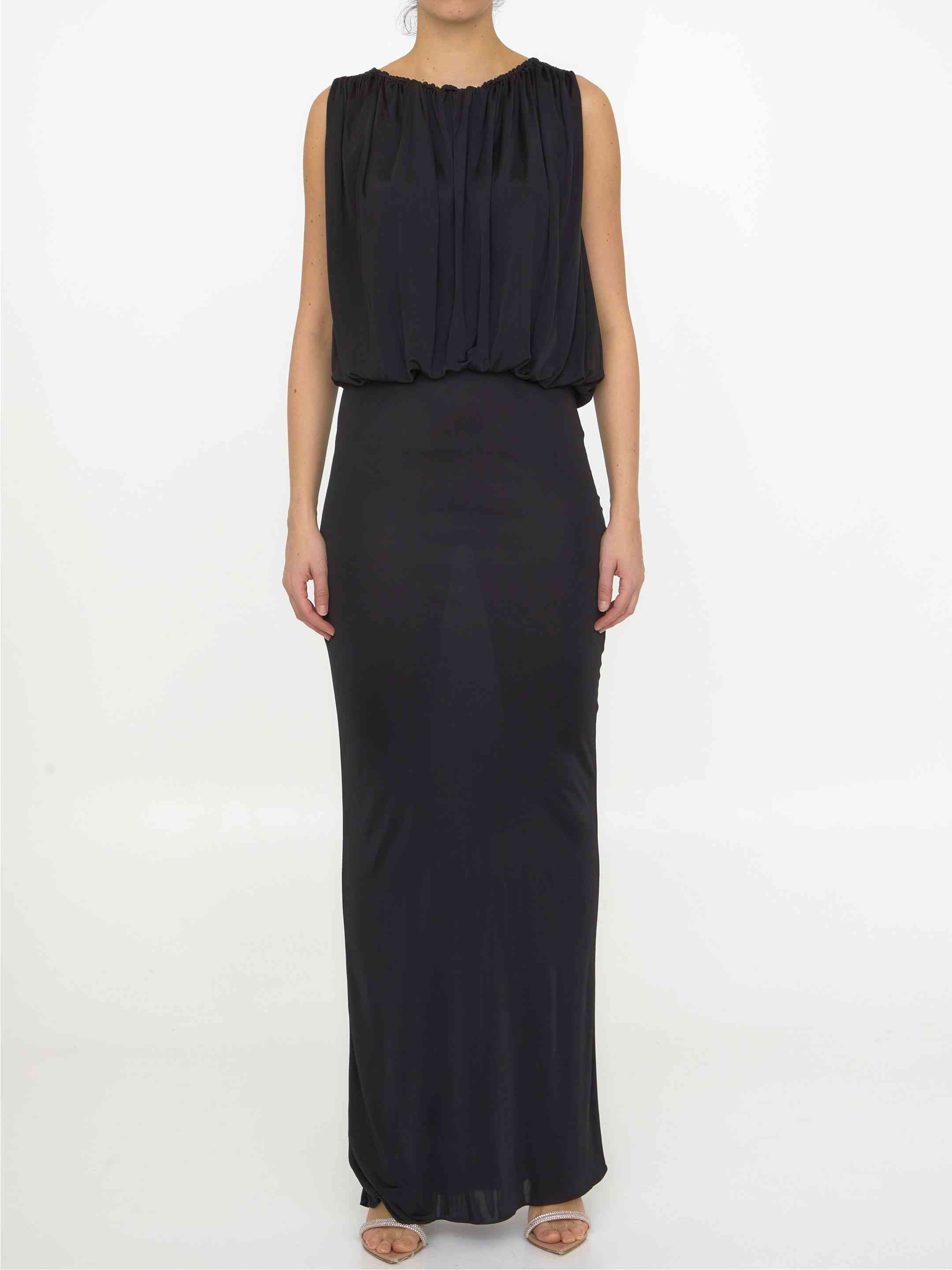 ワンピース Saint Laurent LONG DRESS (723241Y7F98 1000) Saint Laurent LONG DRESS (723241Y7F98 1000) (Saint Laurent