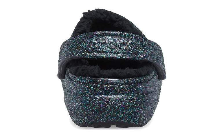 (WMNS) Crocs Classic Glitter Black Lined Clogs 'Starry Skies' 205842-9BD - 5