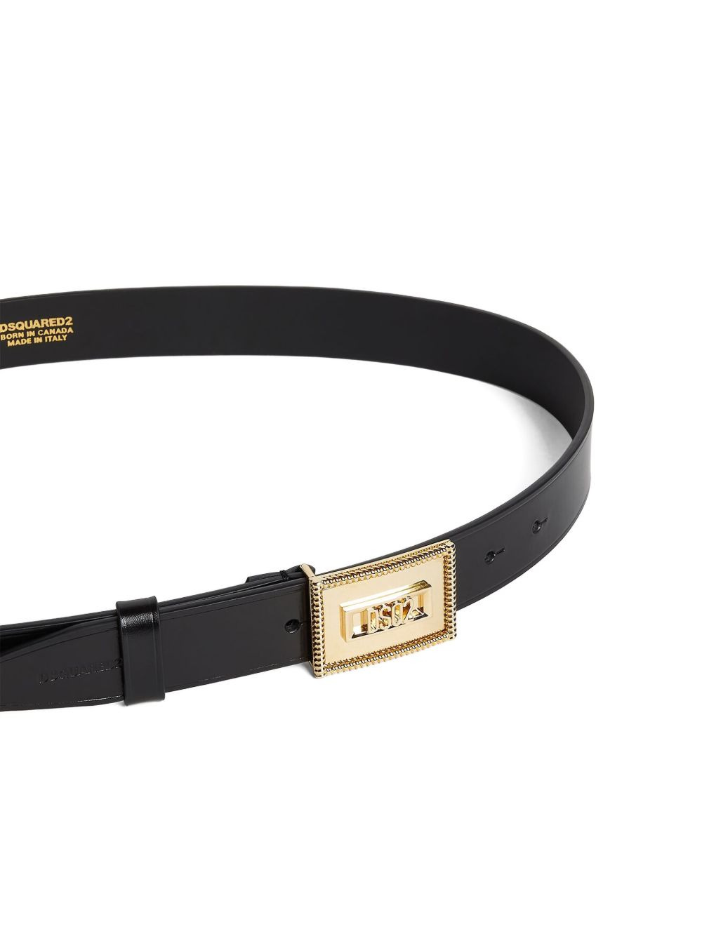 DSQ2 plaque rectangular-buckle belt - 3