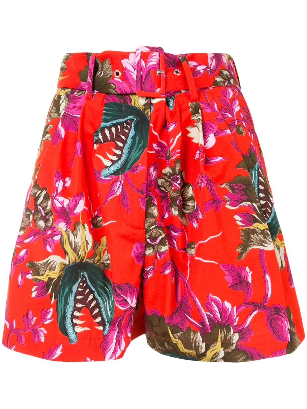 floral print Bermuda shorts - 1