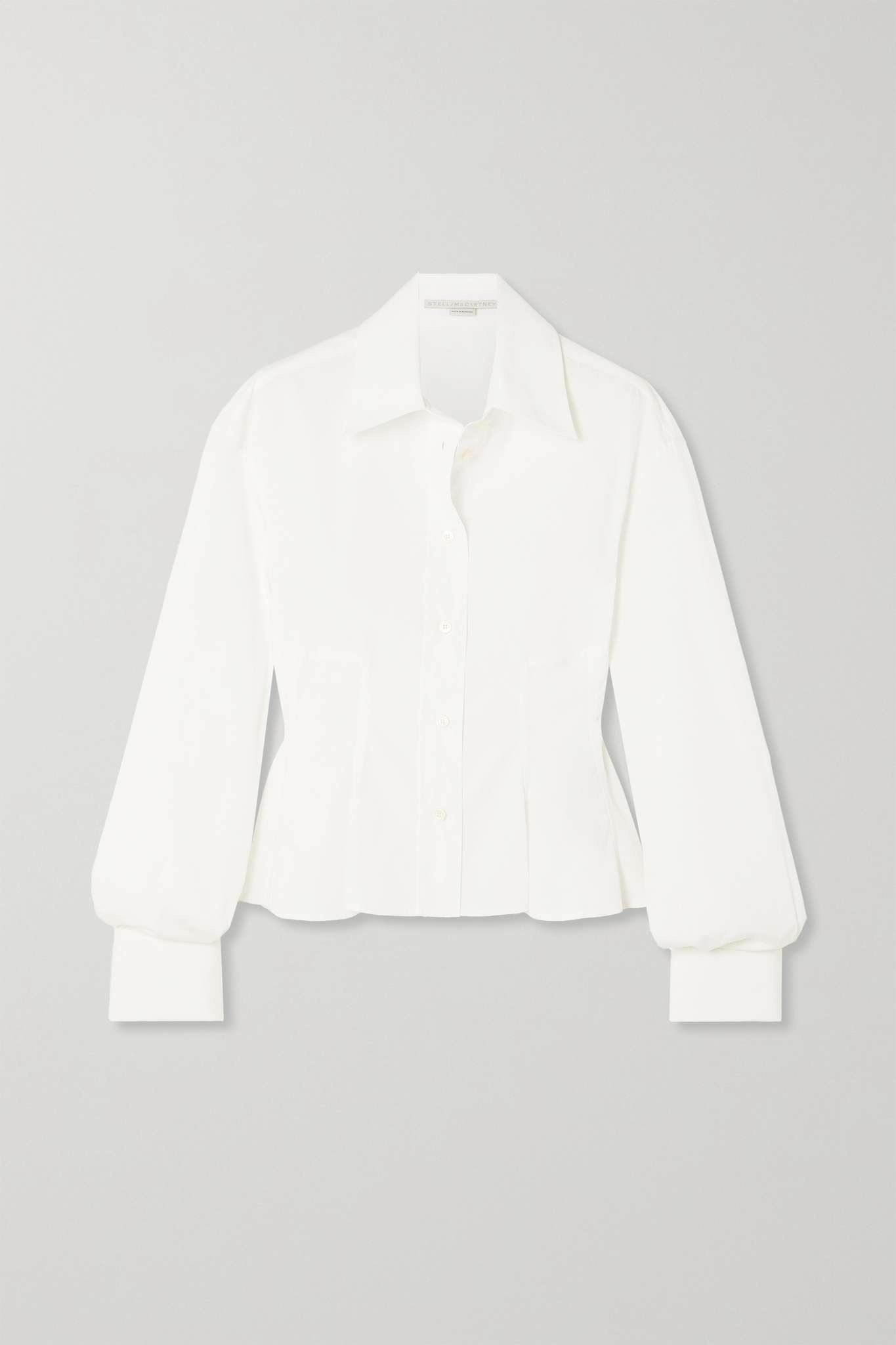 + NET SUSTAIN cotton-poplin peplum shirt - 1