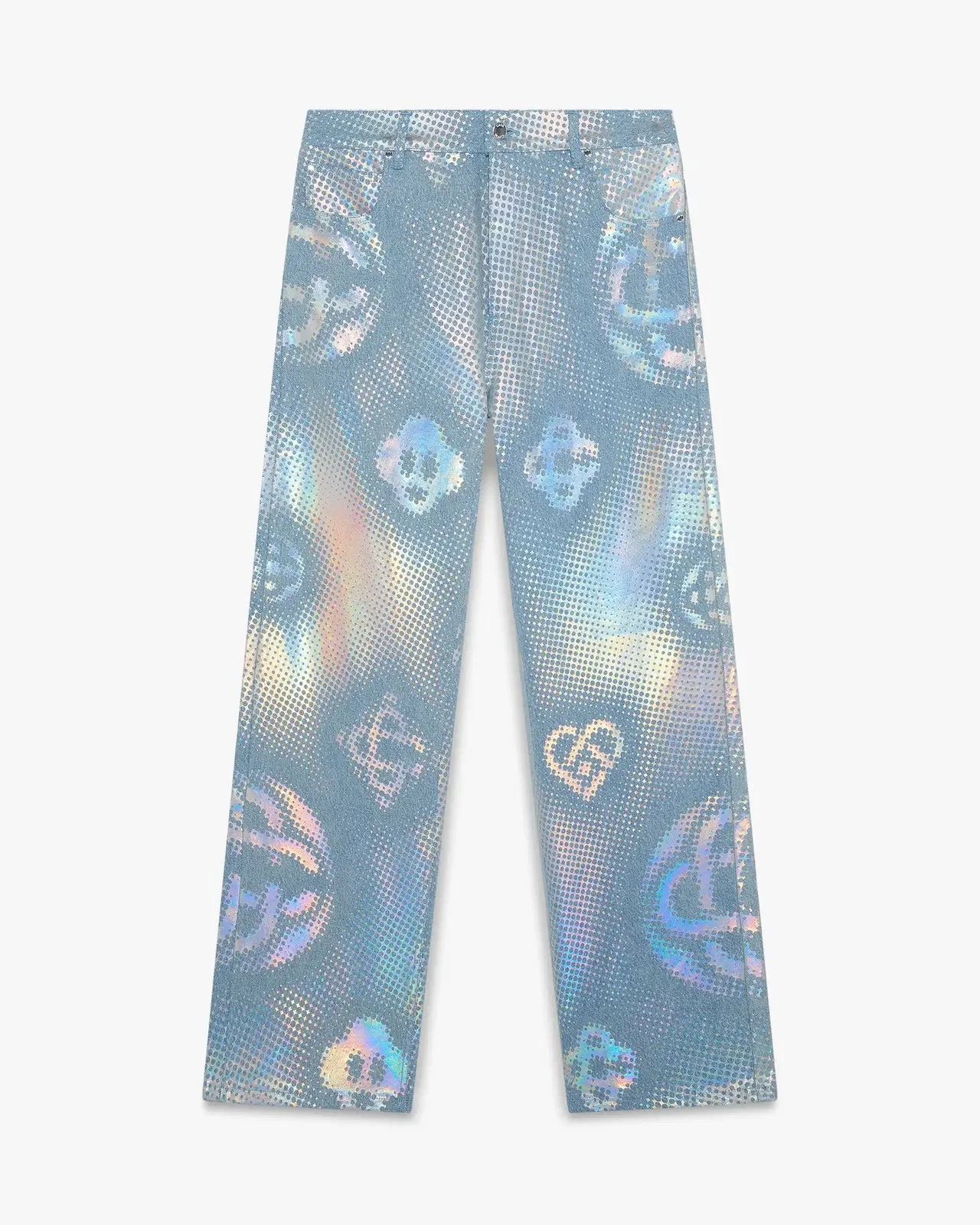 Pearlescent Monogram Baggy Denim Jeans | Casablanca Paris - 1