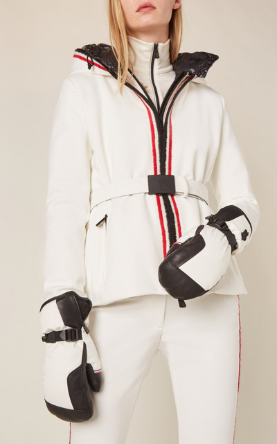 Moncler Grenoble Leather Ski Gloves white outlook