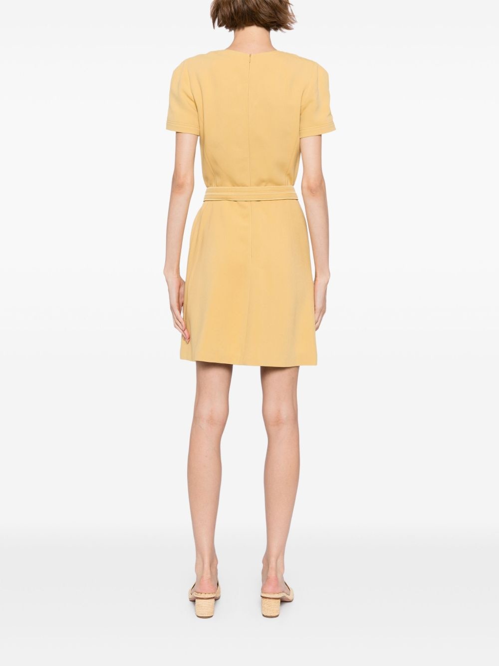 elephant-buckle short dress - 4