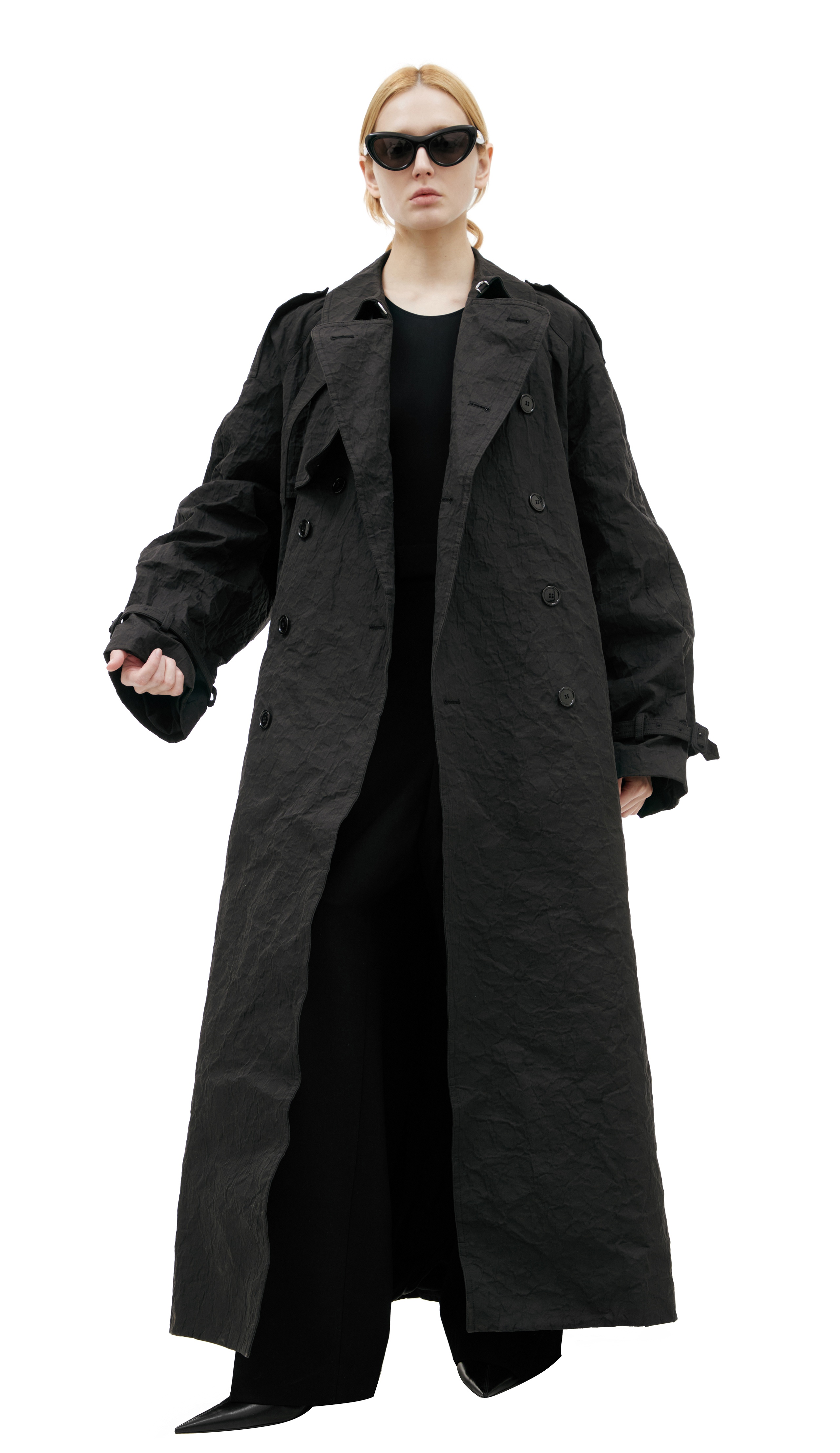 DOUBLE-BREASTED TRENCH COAT WITH BELT - 3