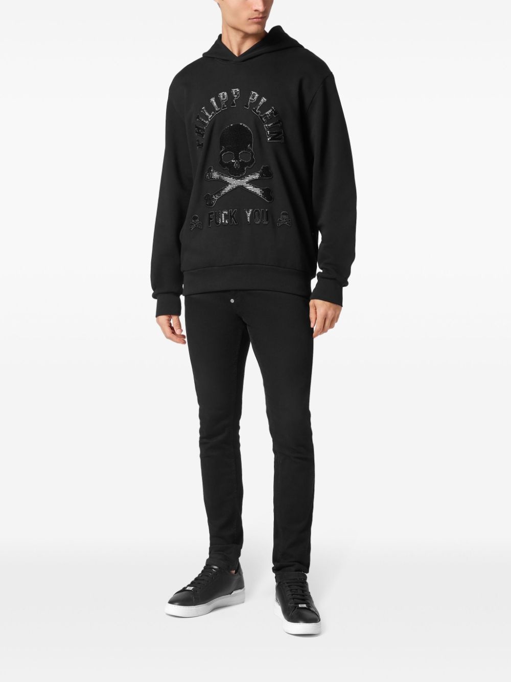 skull-print hoodie - 2