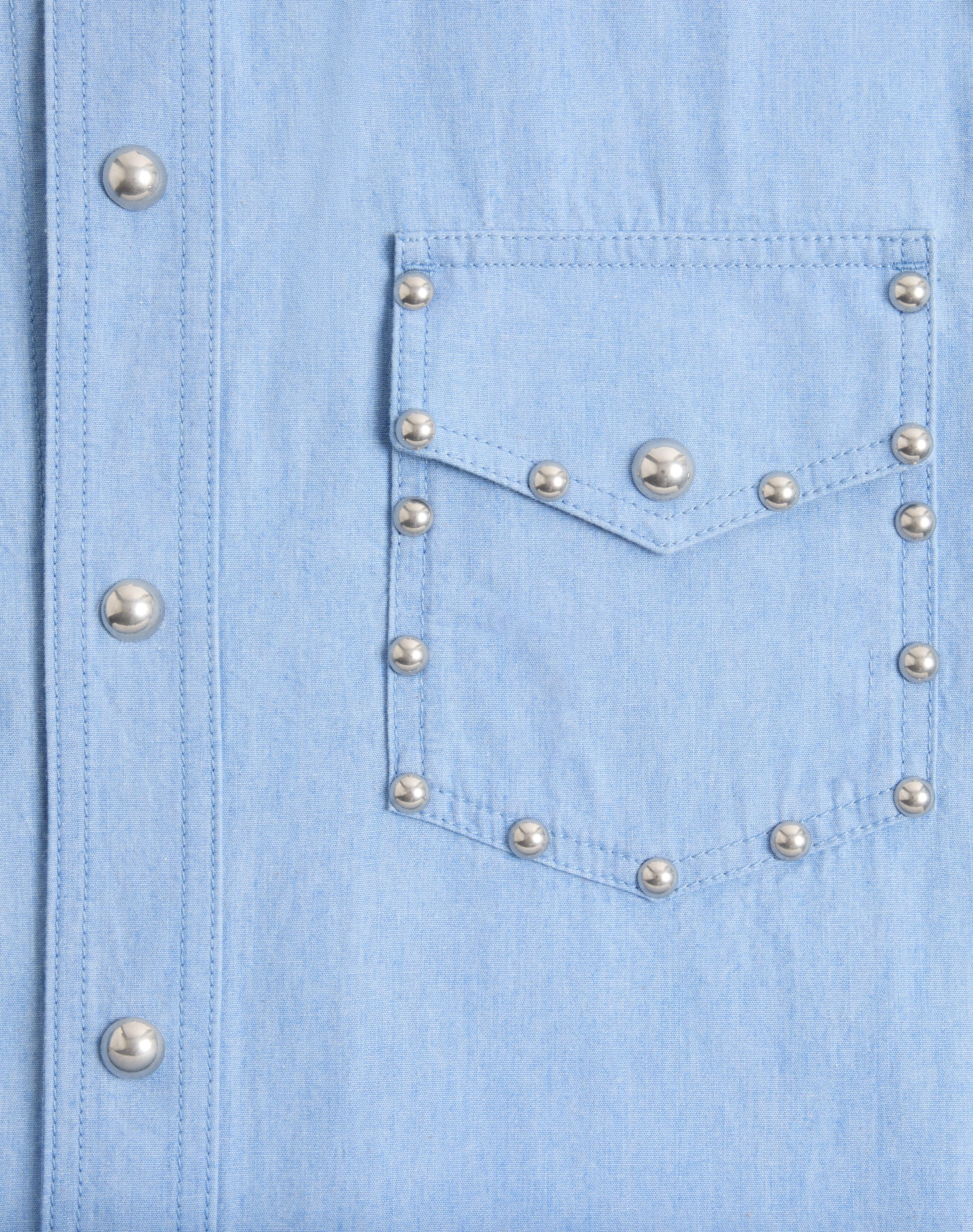 DENIM SHIRT WITH CABOCHONS - 3