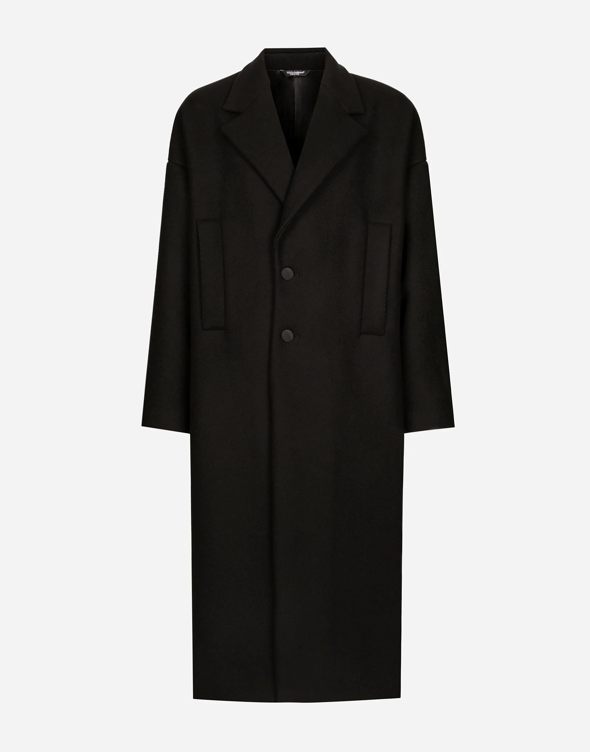 Oversize single-breasted wool coat - 1