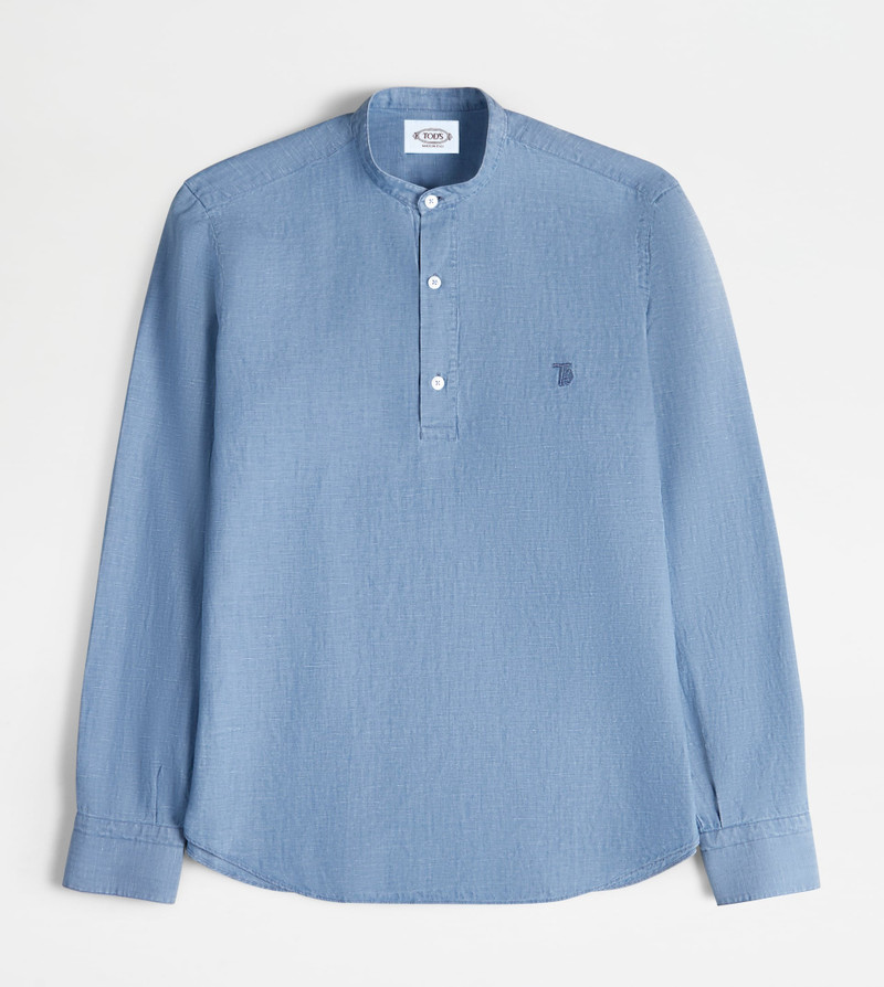 LINEN BLEND SHIRT - LIGHT BLUE 1