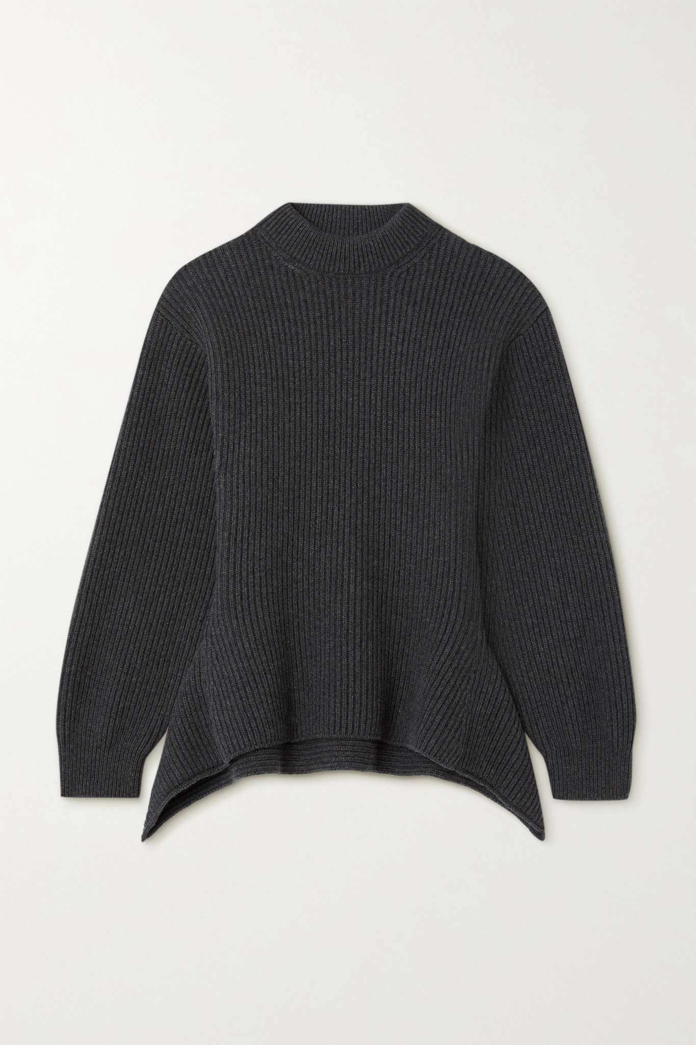 Ribbed wool and cashmere-blend sweater - 1