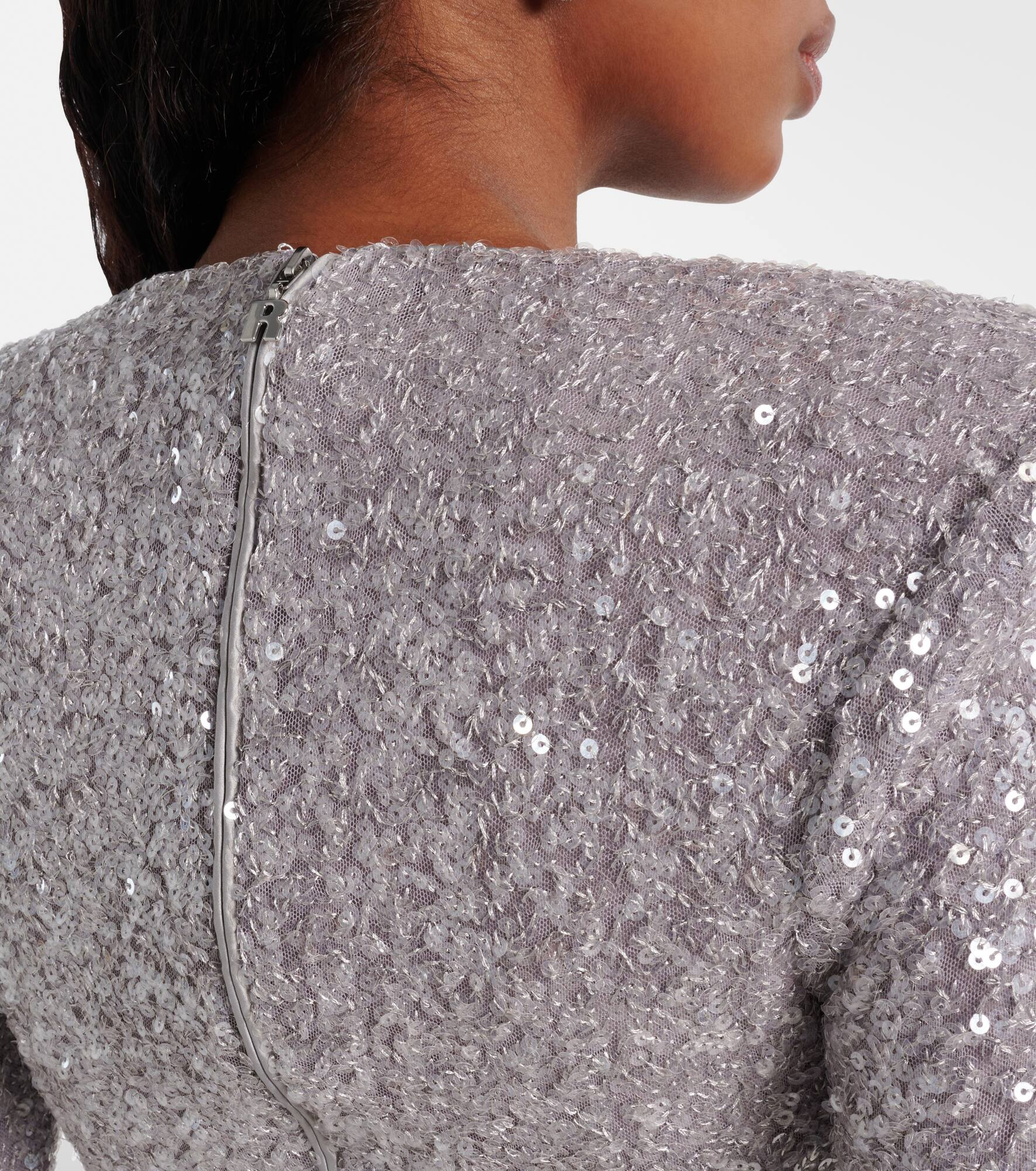 Sequined asymmetric minidress - 6