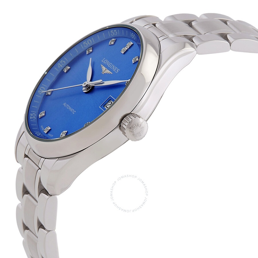 Longines Master Automatic Diamond Blue Dial Ladies Watch L2.357.4.98.6 - 2