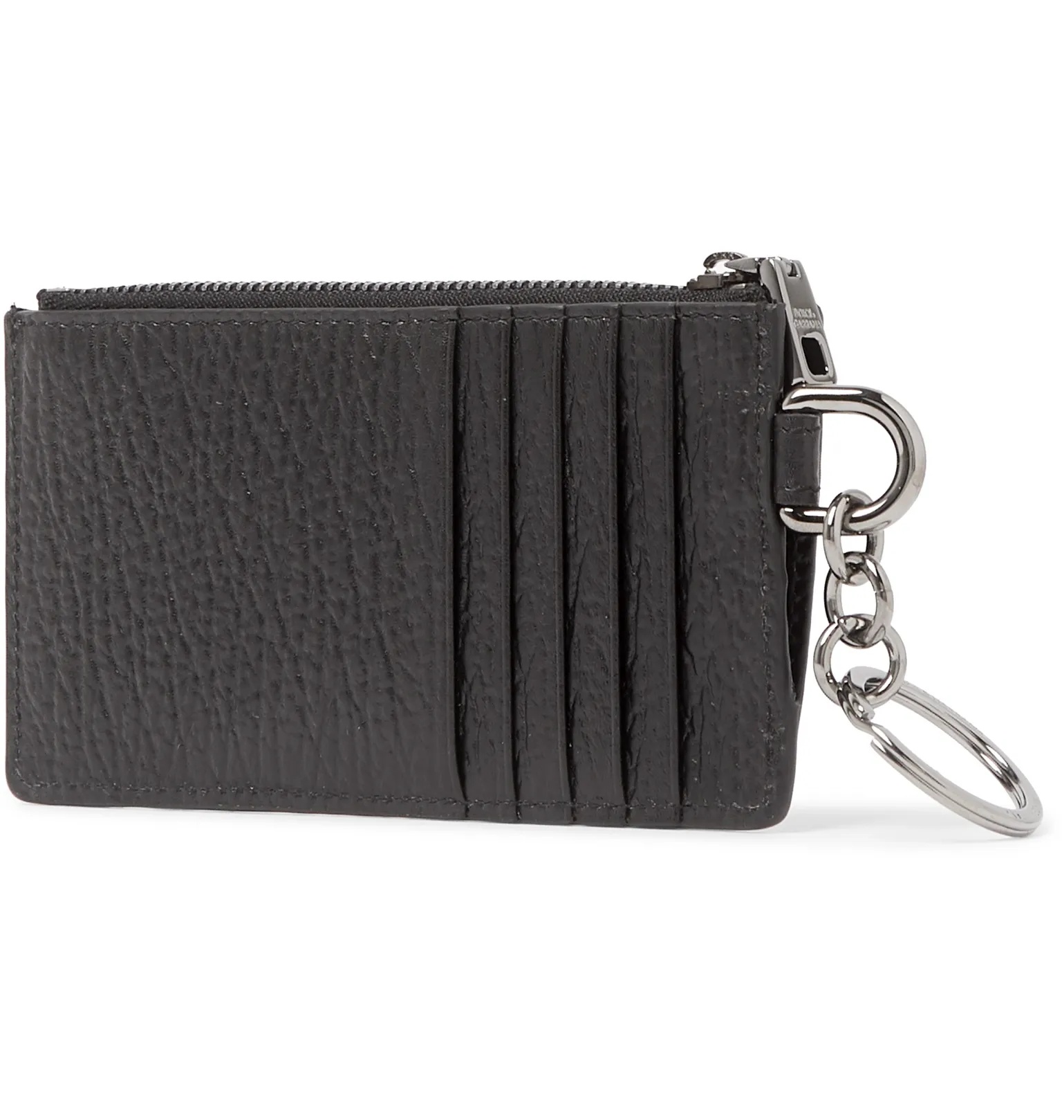 Logo-Appliquéd Full-Grain Leather Zipped Cardholder - 3