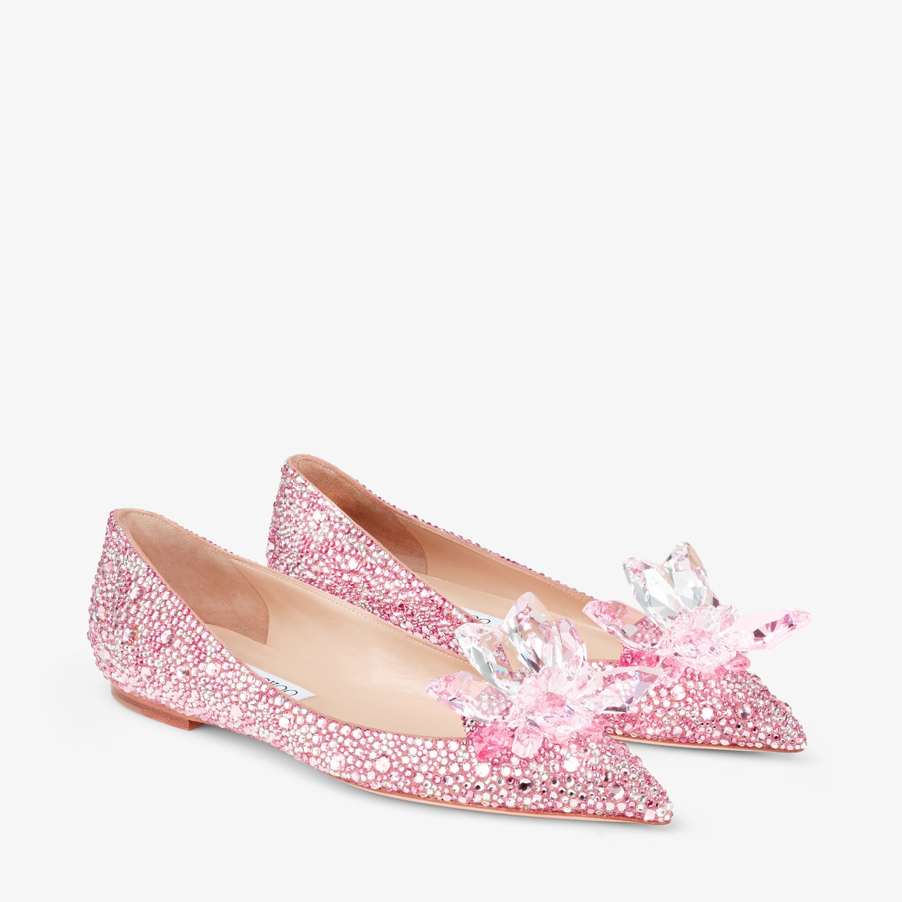 Attila
Rose Mix Suede and Crystal Covered Pointy Toe Flats - 2