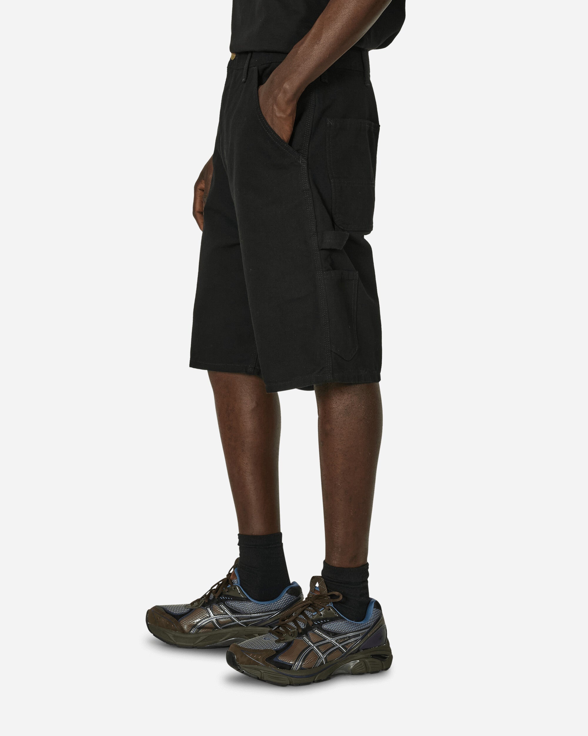 Single Knee Shorts Black (Rinsed) - 2