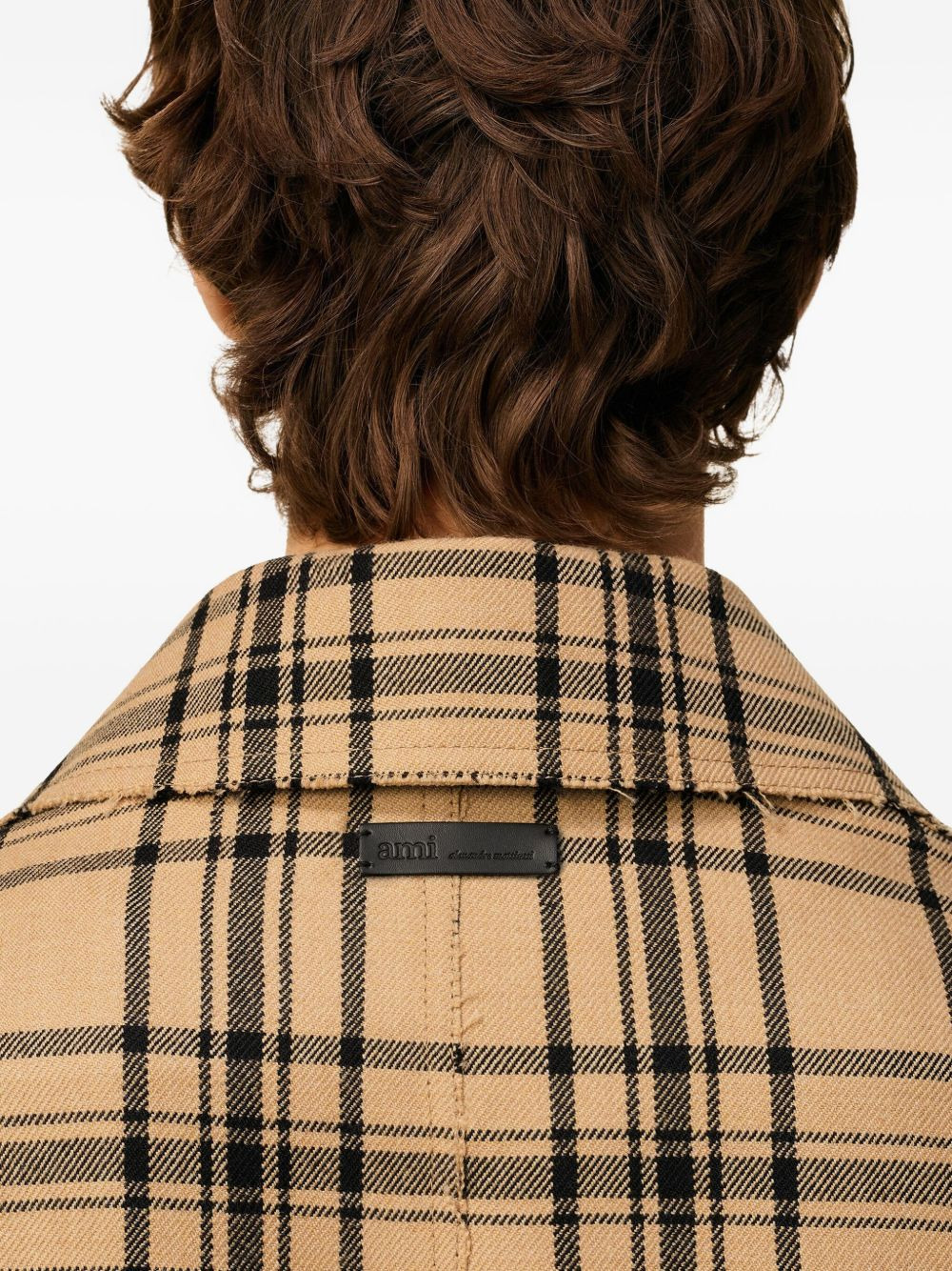 belted checked coat - 5
