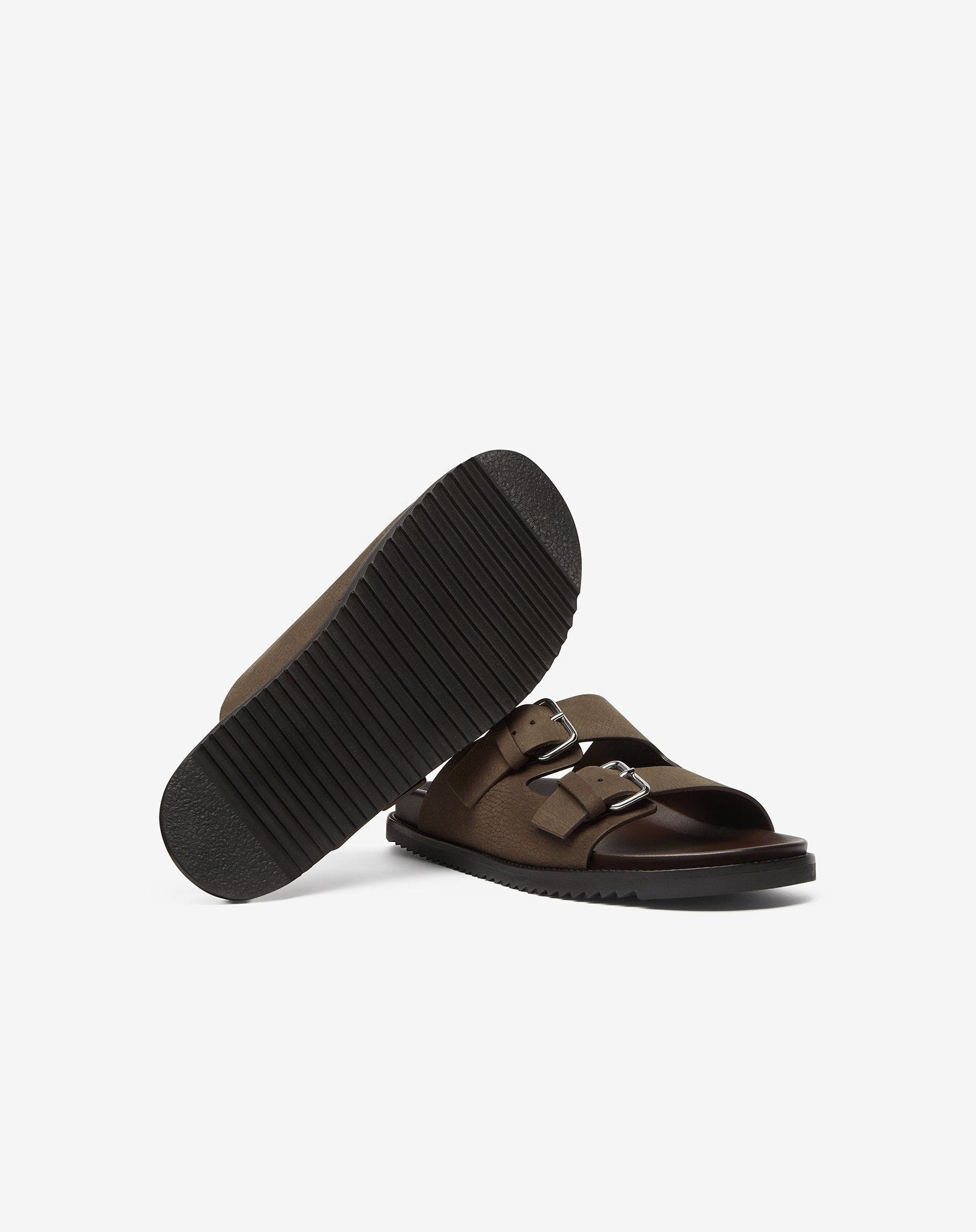 Brown leather sandals - 4