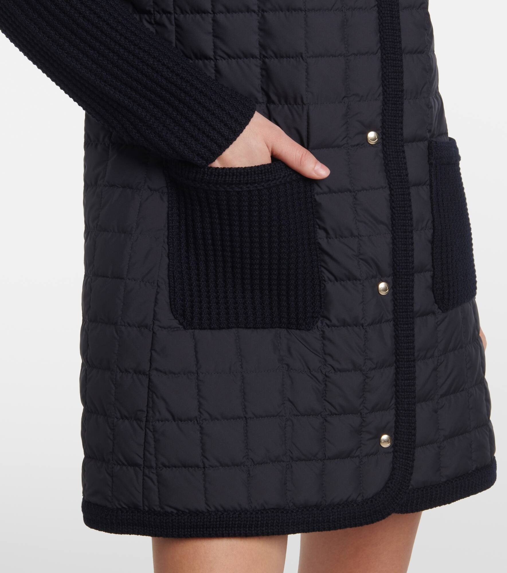 Wool-trimmed cardigan - 5