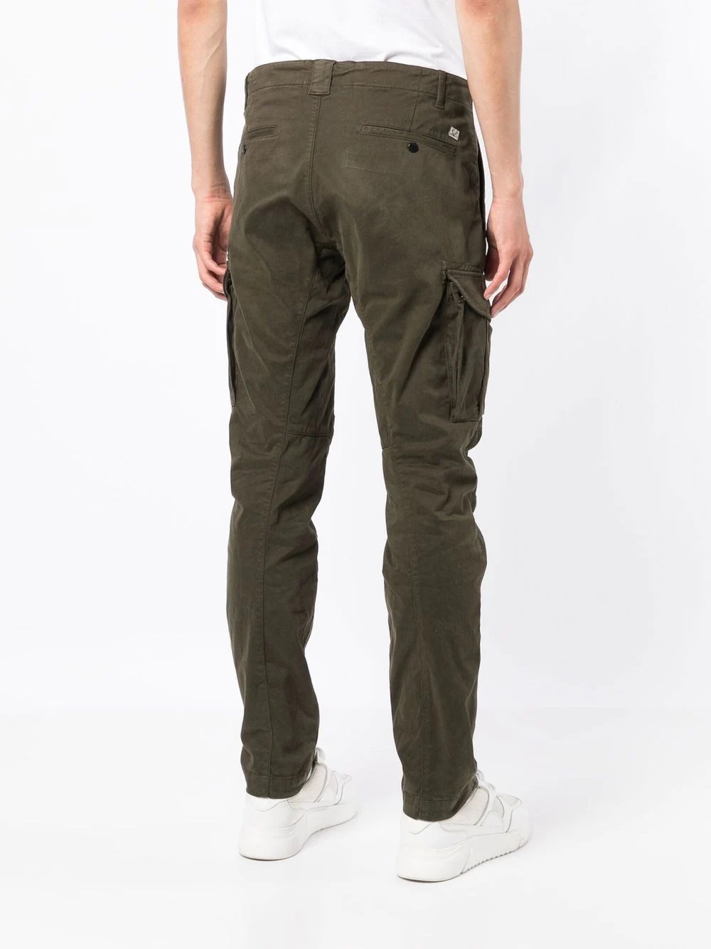 logo-patch cargo trousers - 4