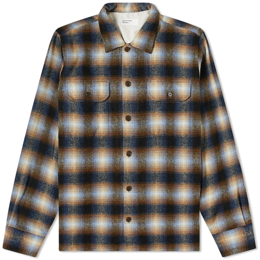 Universal Works Wool Plaid Utility Shirt - 1