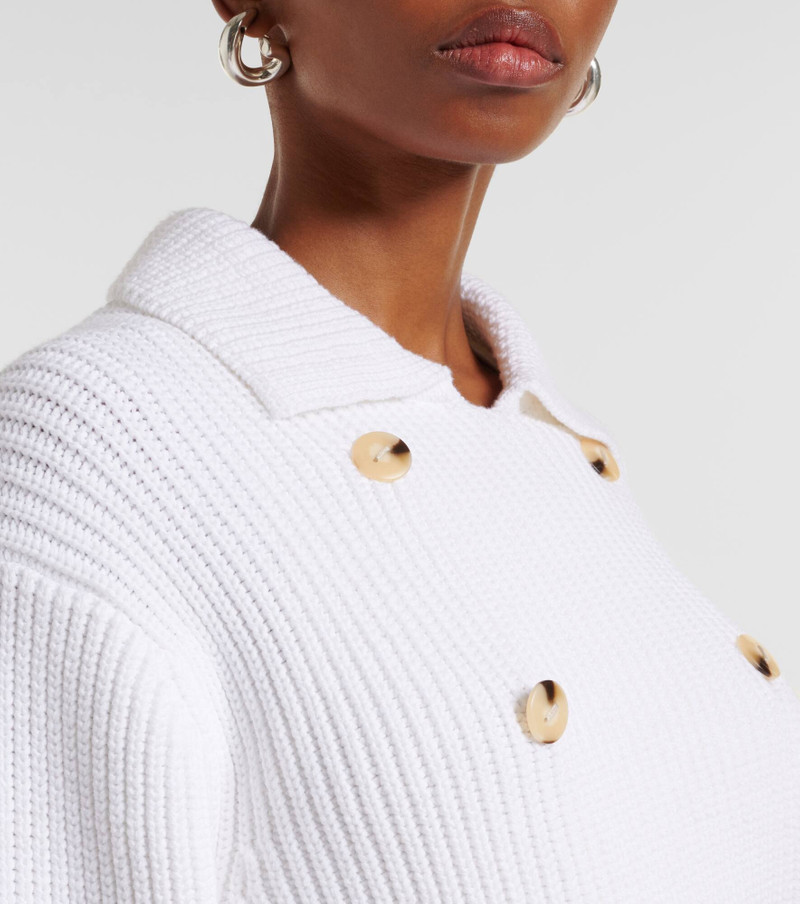 Double-breasted cotton-blend jacket 4