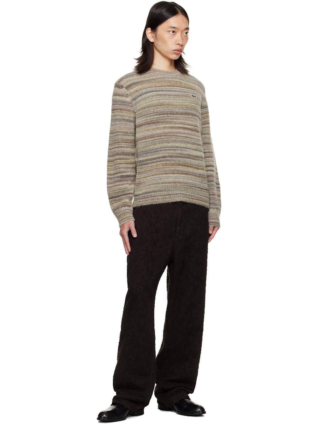 Gray Knit Wool Alpaca Sweater - 4