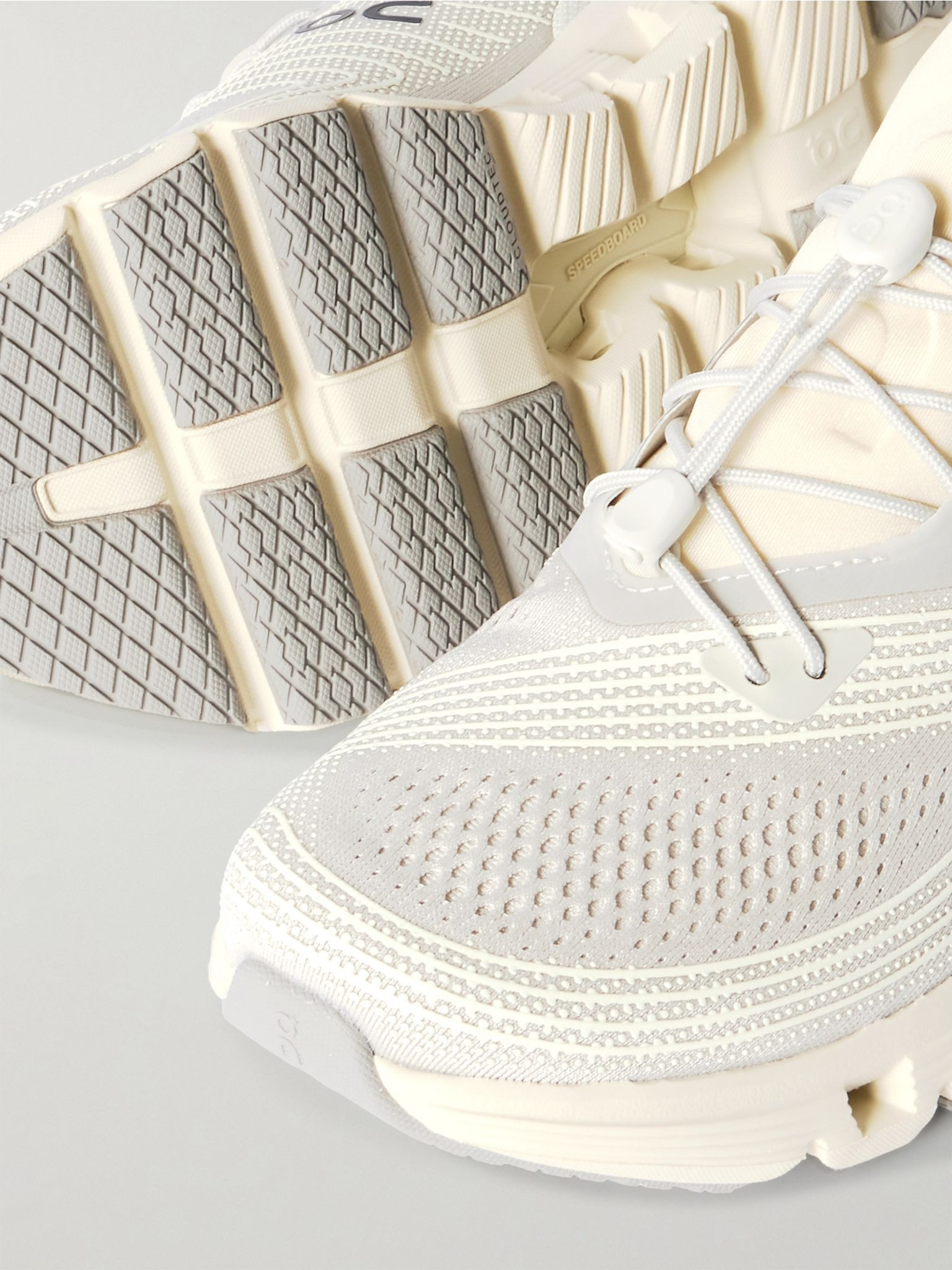 Cloud X Z5 rubber-trimmed mesh sneakers Cream - 4
