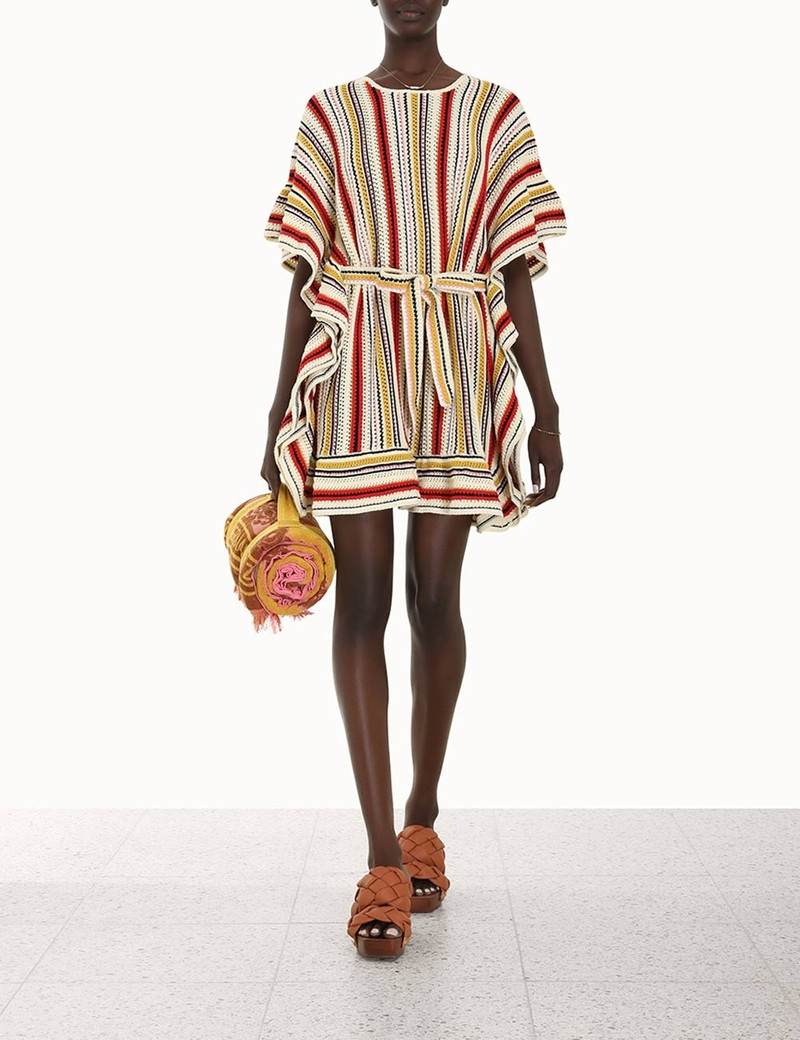 Zimmermann VITALI MULTI STRIPE PONCHO outlook