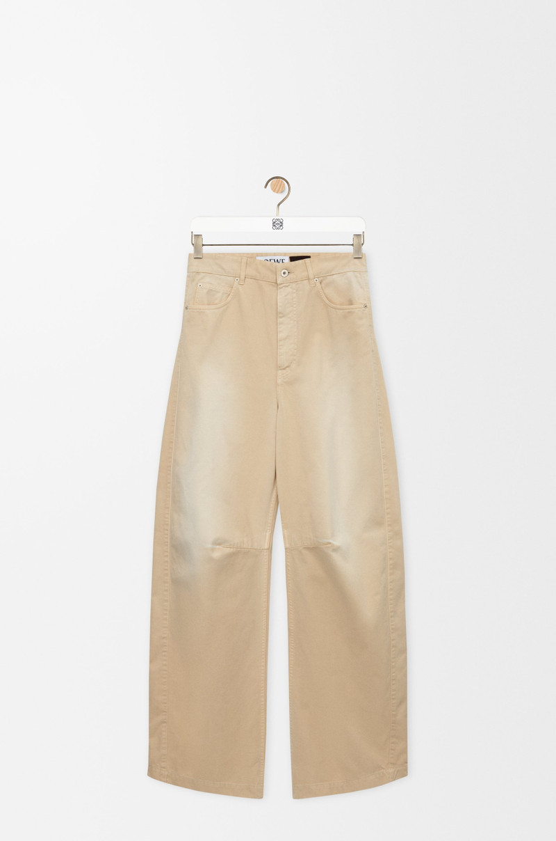 Barrel trousers in cotton - 1