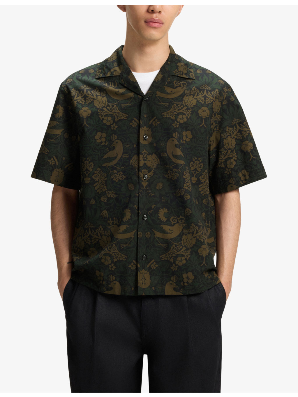 Graphic-Print Short-Sleeve Cotton Shirt - 3