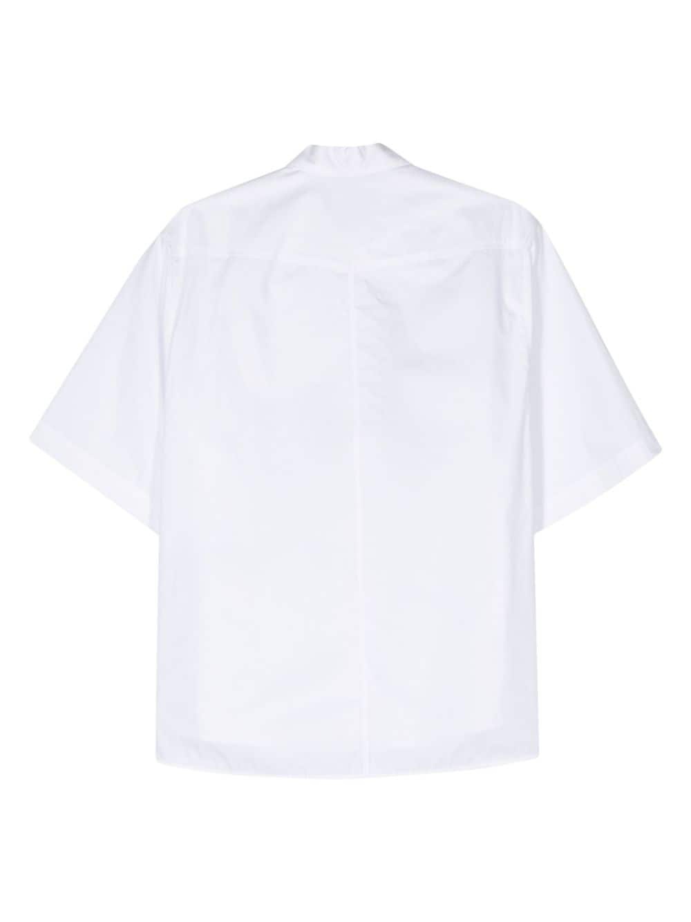 logo-embroidered cotton shirt - 2