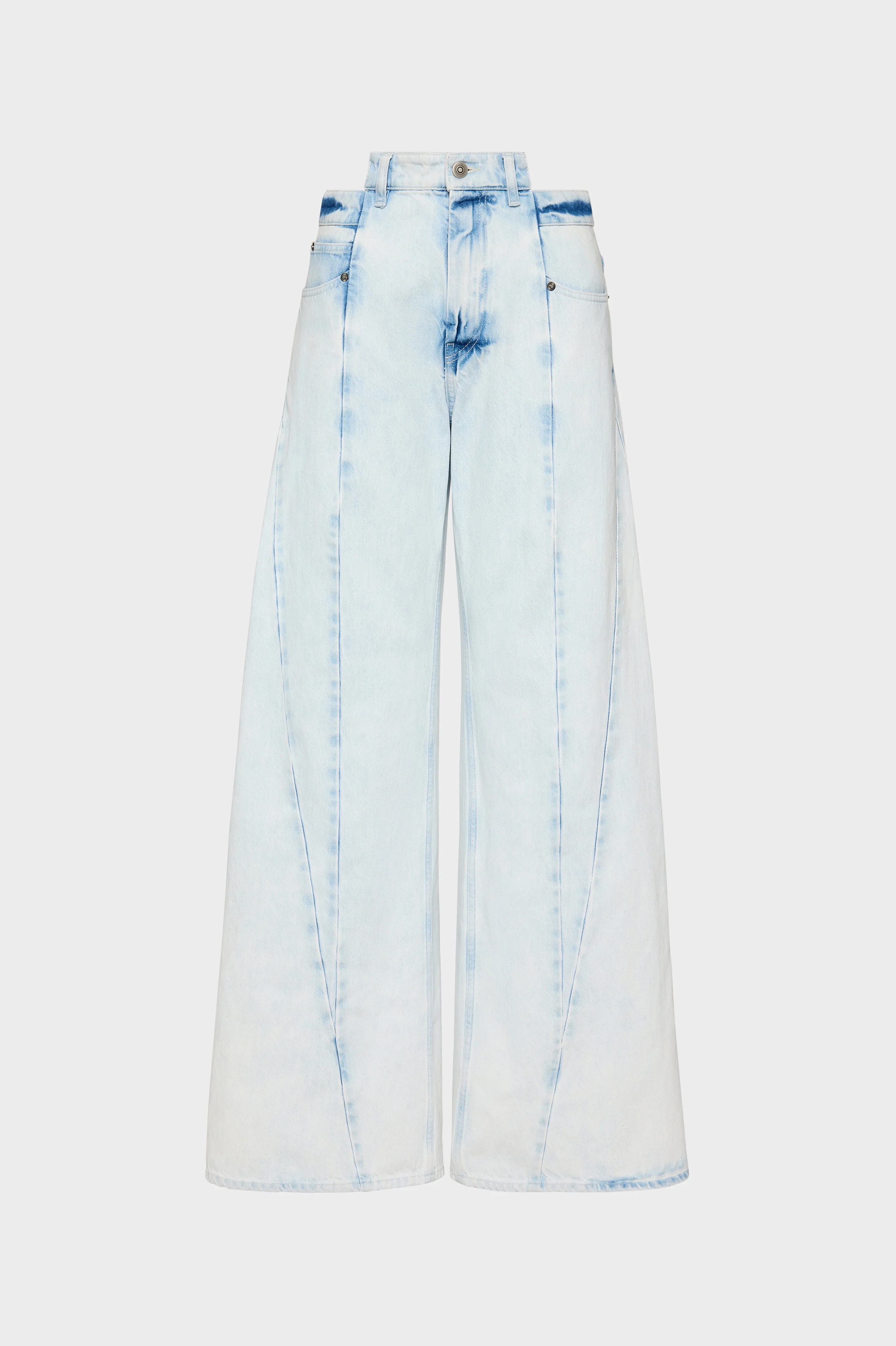 Bleached Spliced Jeans - 1