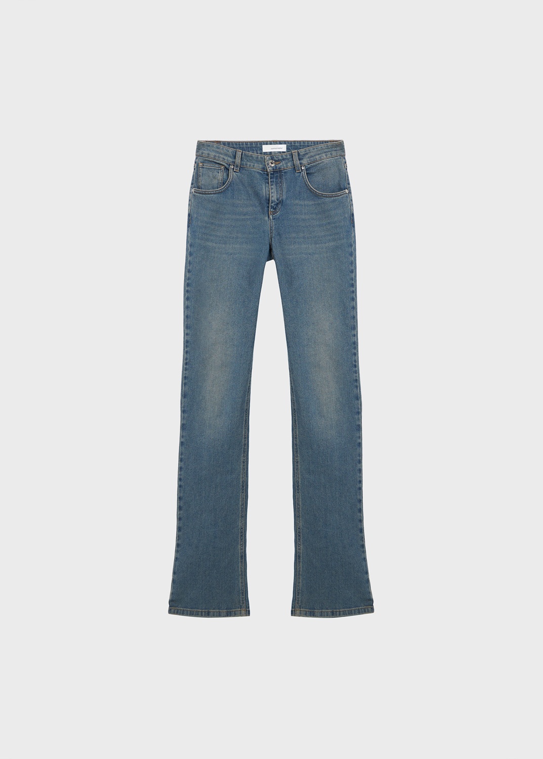 BOOTCUT JEANS IN STONE-WASHED DENIM - 1