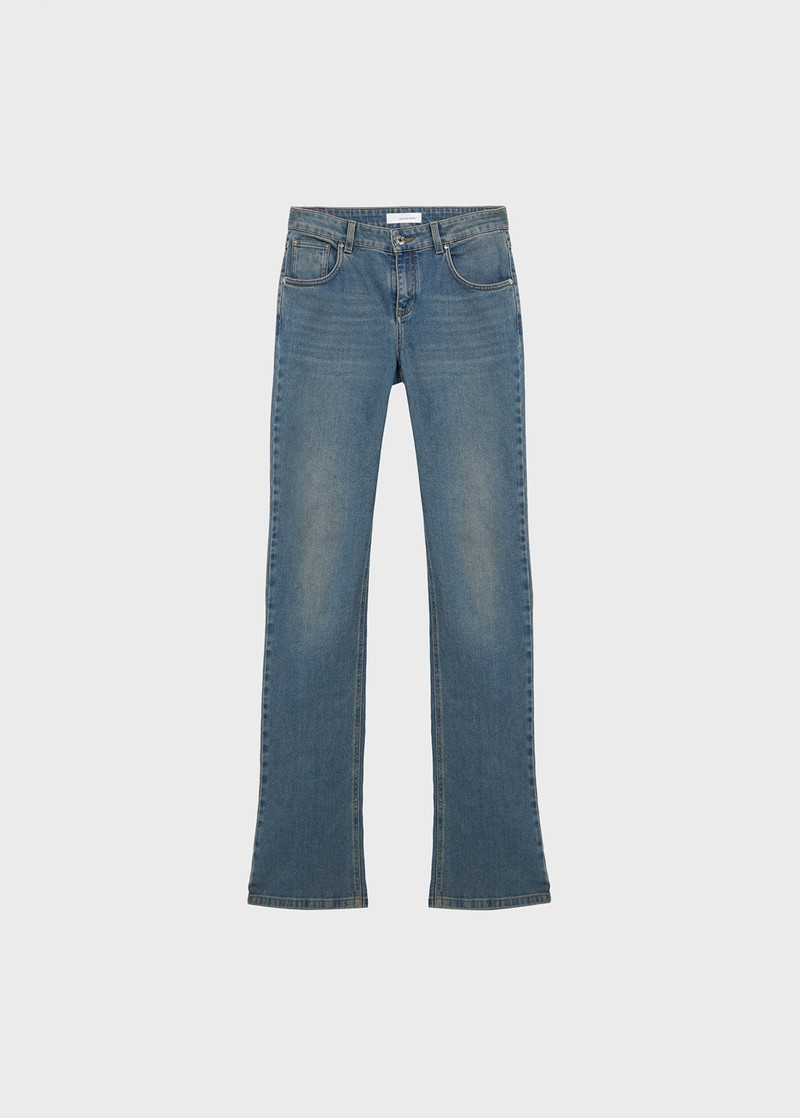 BOOTCUT JEANS IN STONE-WASHED DENIM 1