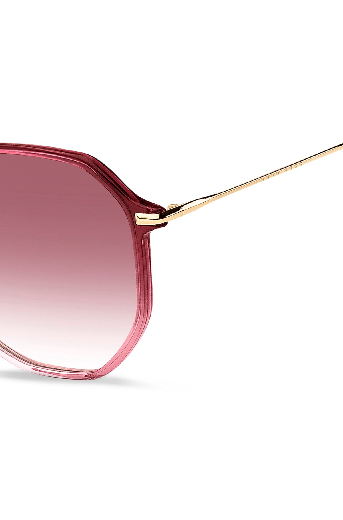 PINK-ACETATE SUNGLASSES WITH LOGO DETAIL - 2