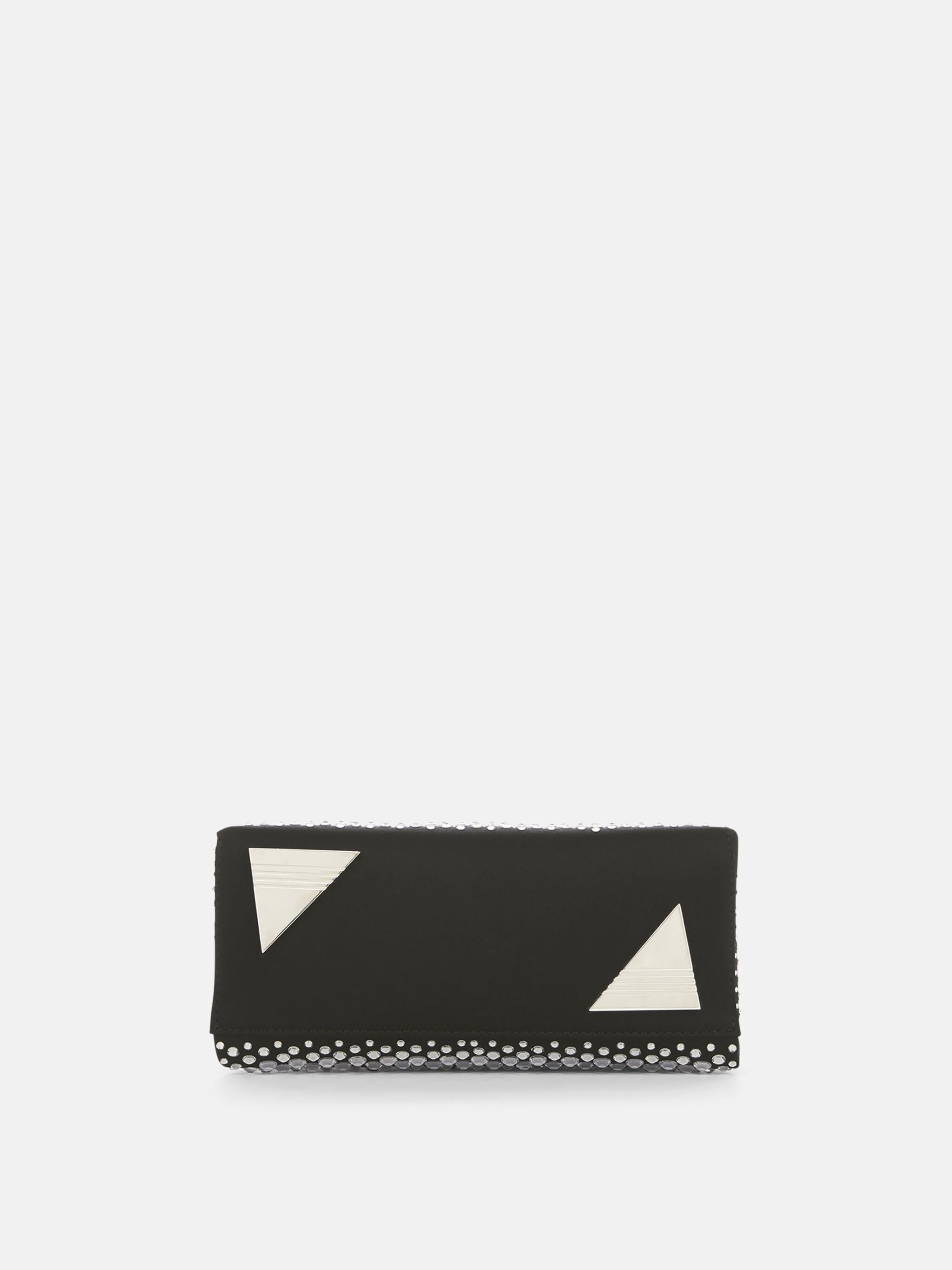 ''MIDNIGHT'' BLACK AND CRYSTAL MINI CLUTCH - 5