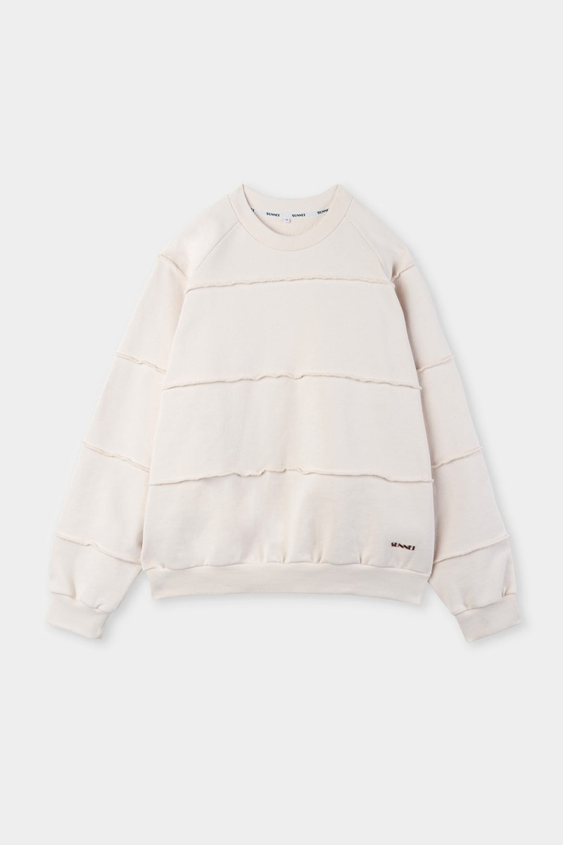 PANEL SWEATSHIRT / cream 1