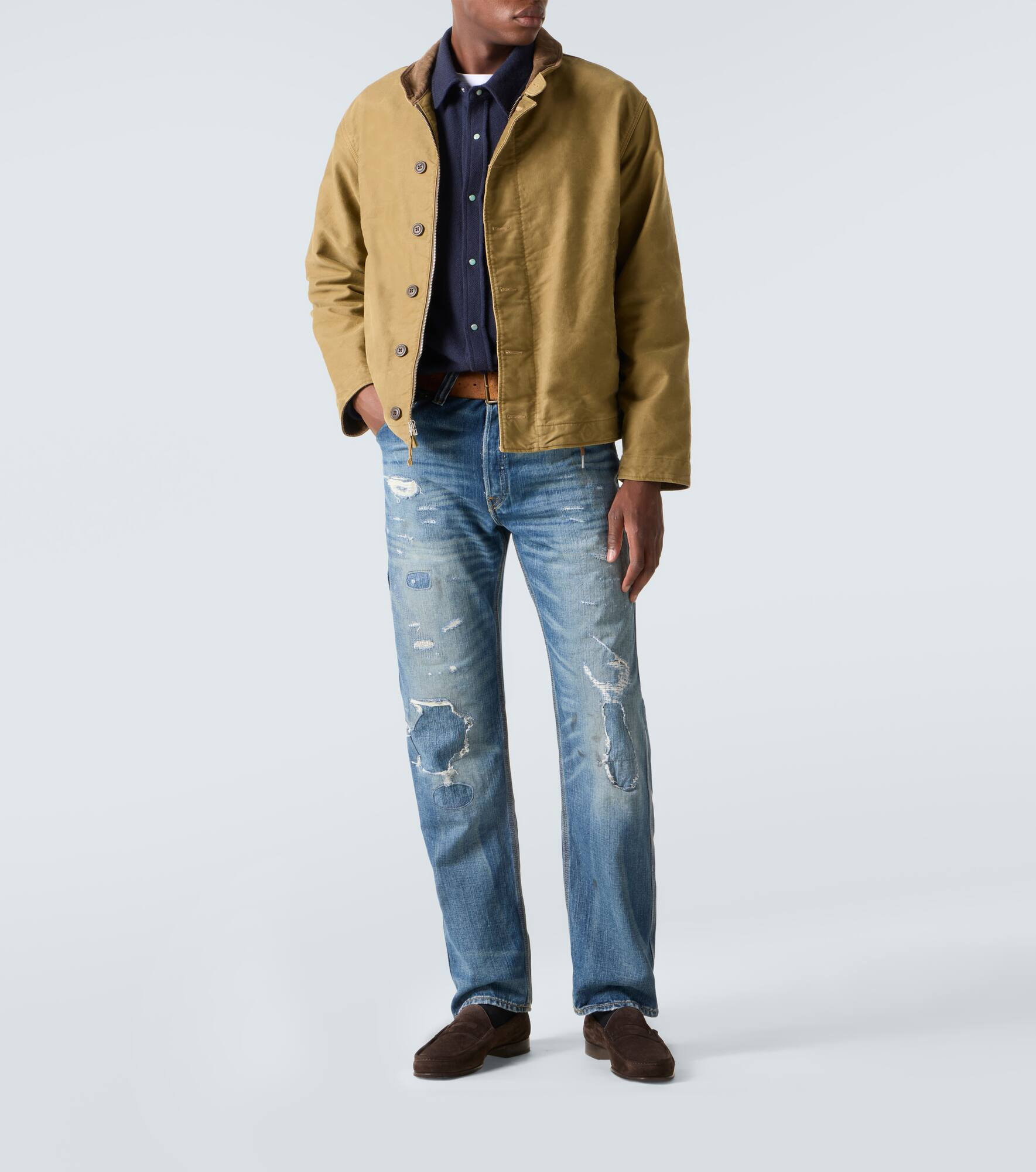 Distressed straight jeans - 2