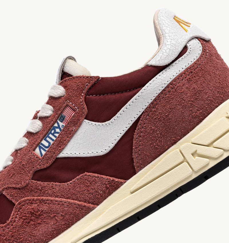 REELWIND LOW SNEAKERS IN NYLON AND SUEDE HOT SAUCE AND WHITE 6