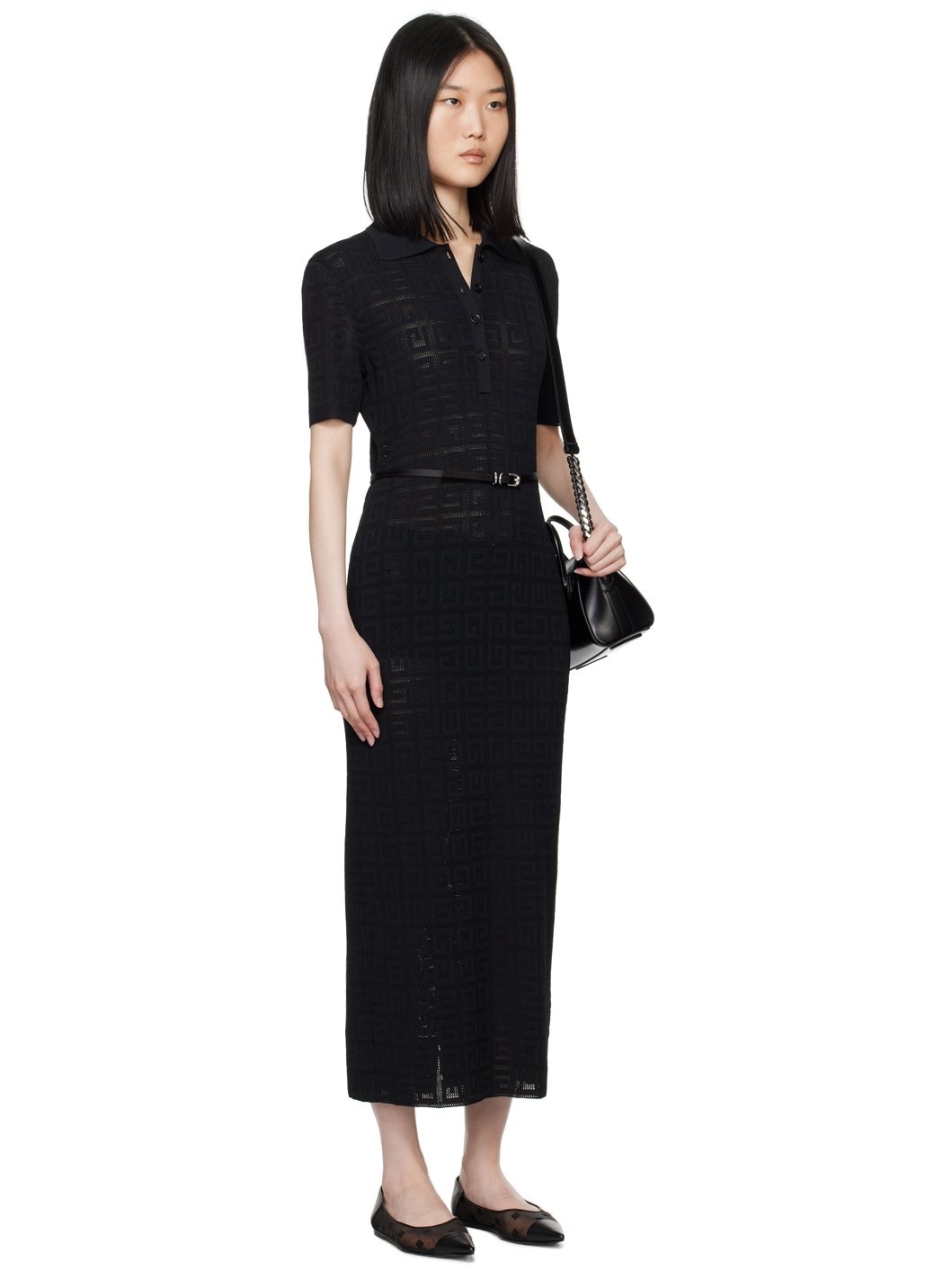 Black Voyou Midi Dress - 2