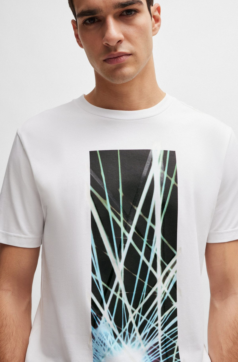 REGULAR-FIT T-SHIRT IN STRETCH COTTON WITH SEASONAL ARTWORK 3
