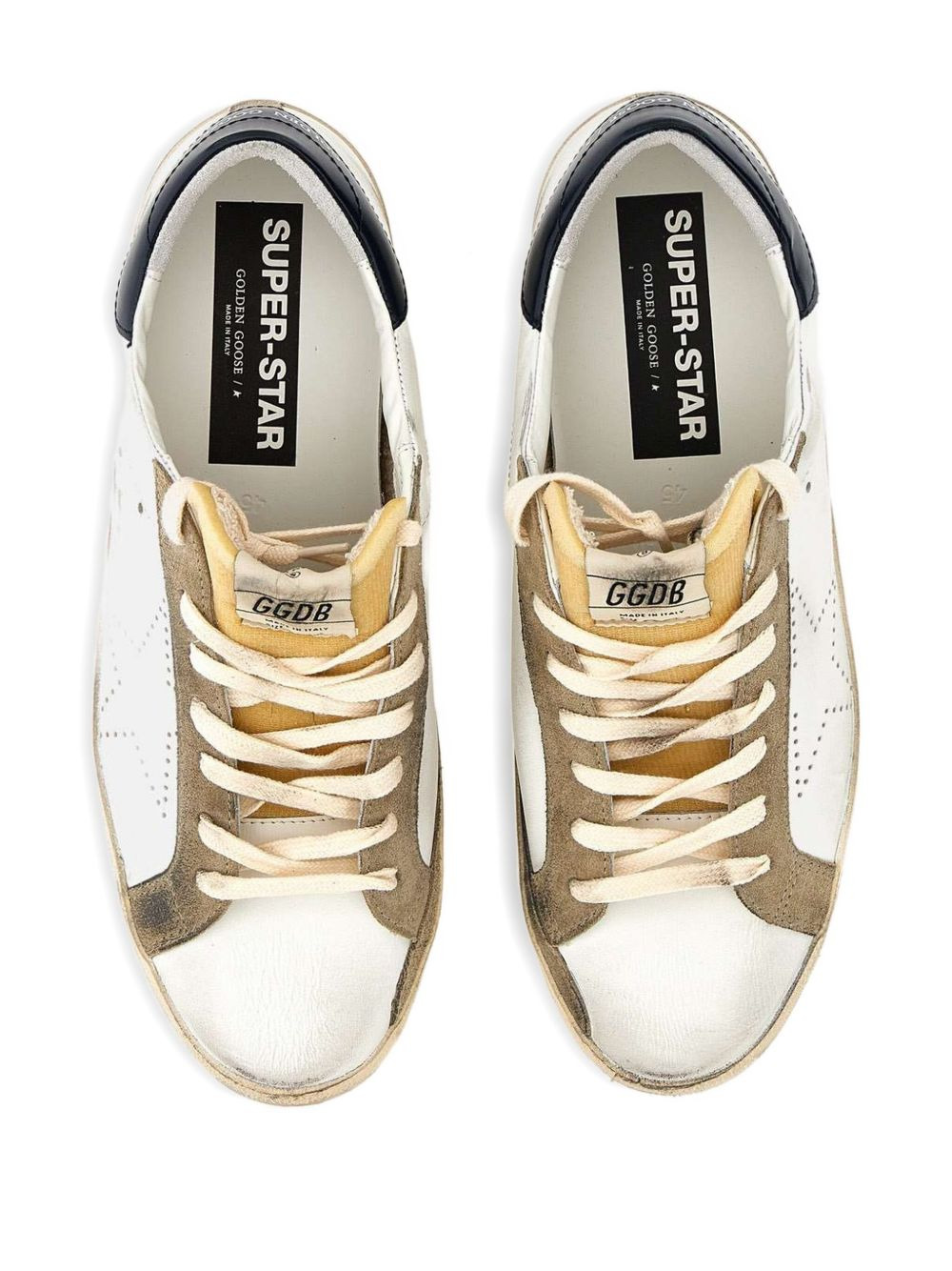 Super-Star used-effect leather low-top sneakers - 4