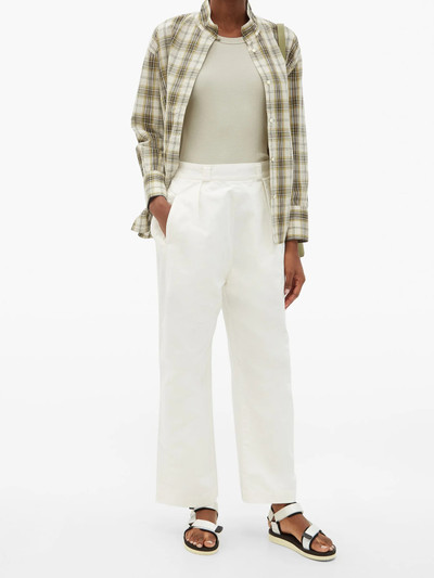 Chimala Sulphur flared cotton-twill trousers outlook