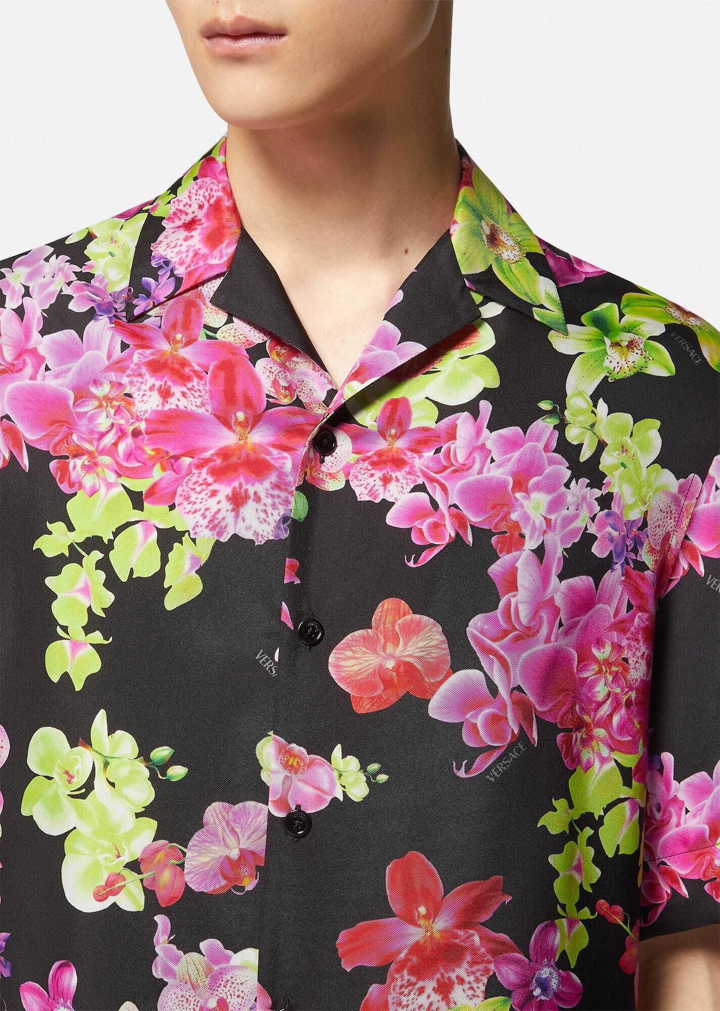 Versace Orchid Silk Shirt - 5