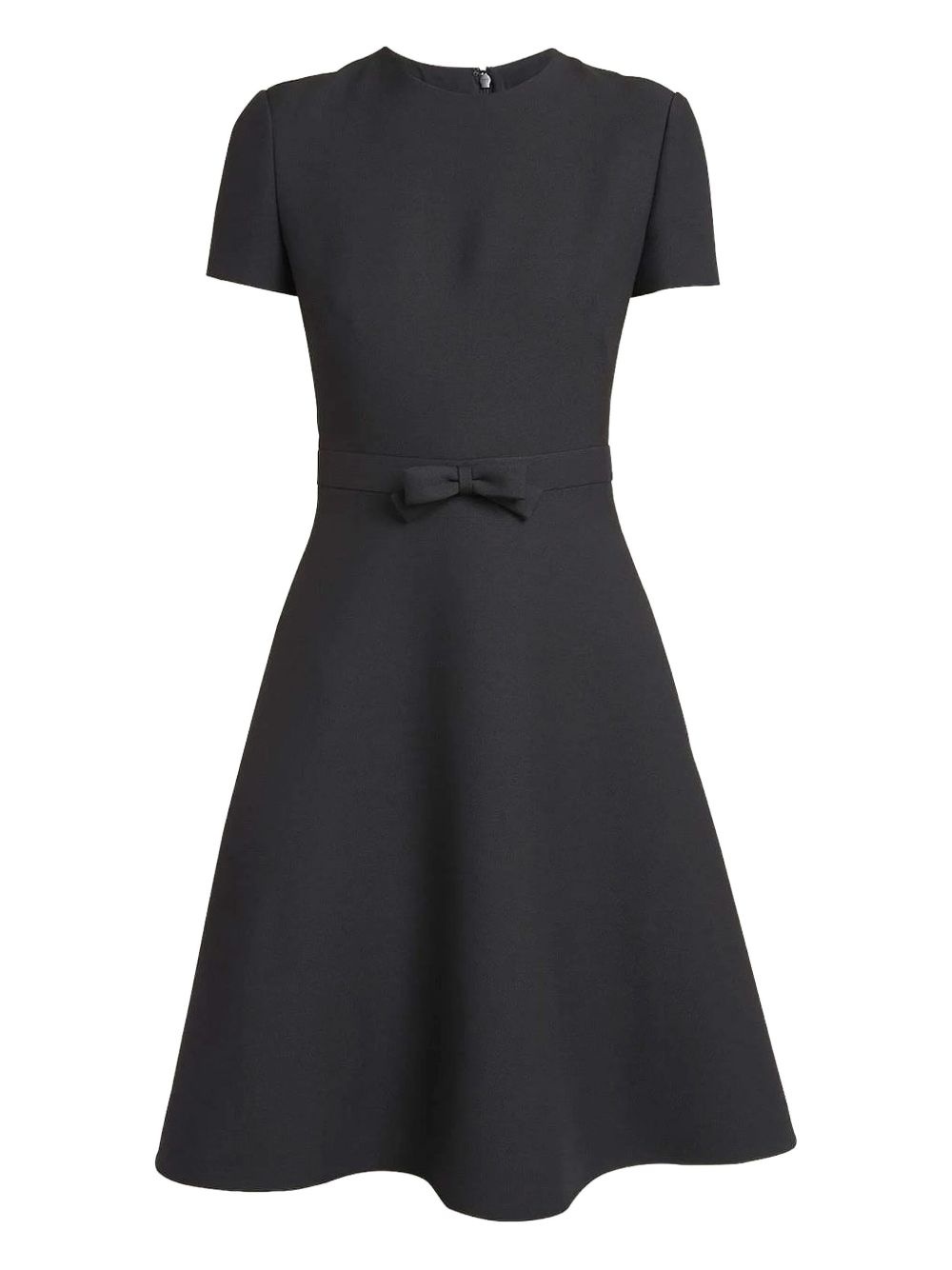 bow-embellished short-sleeved dress - 2