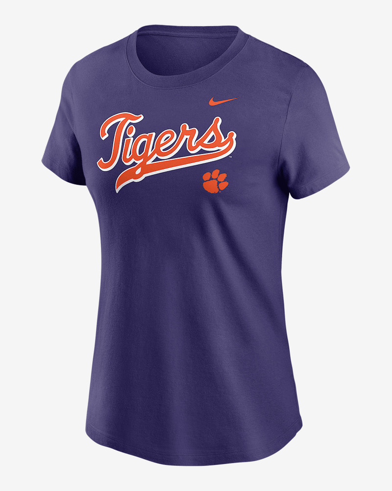 Clemson Athletic Prep Arch Local Script Women's Nike College T-Shirt 1