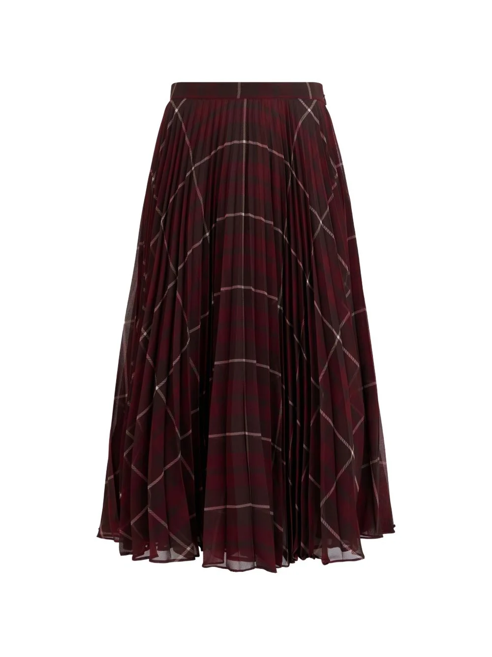 check-pattern pleated skirt - 1