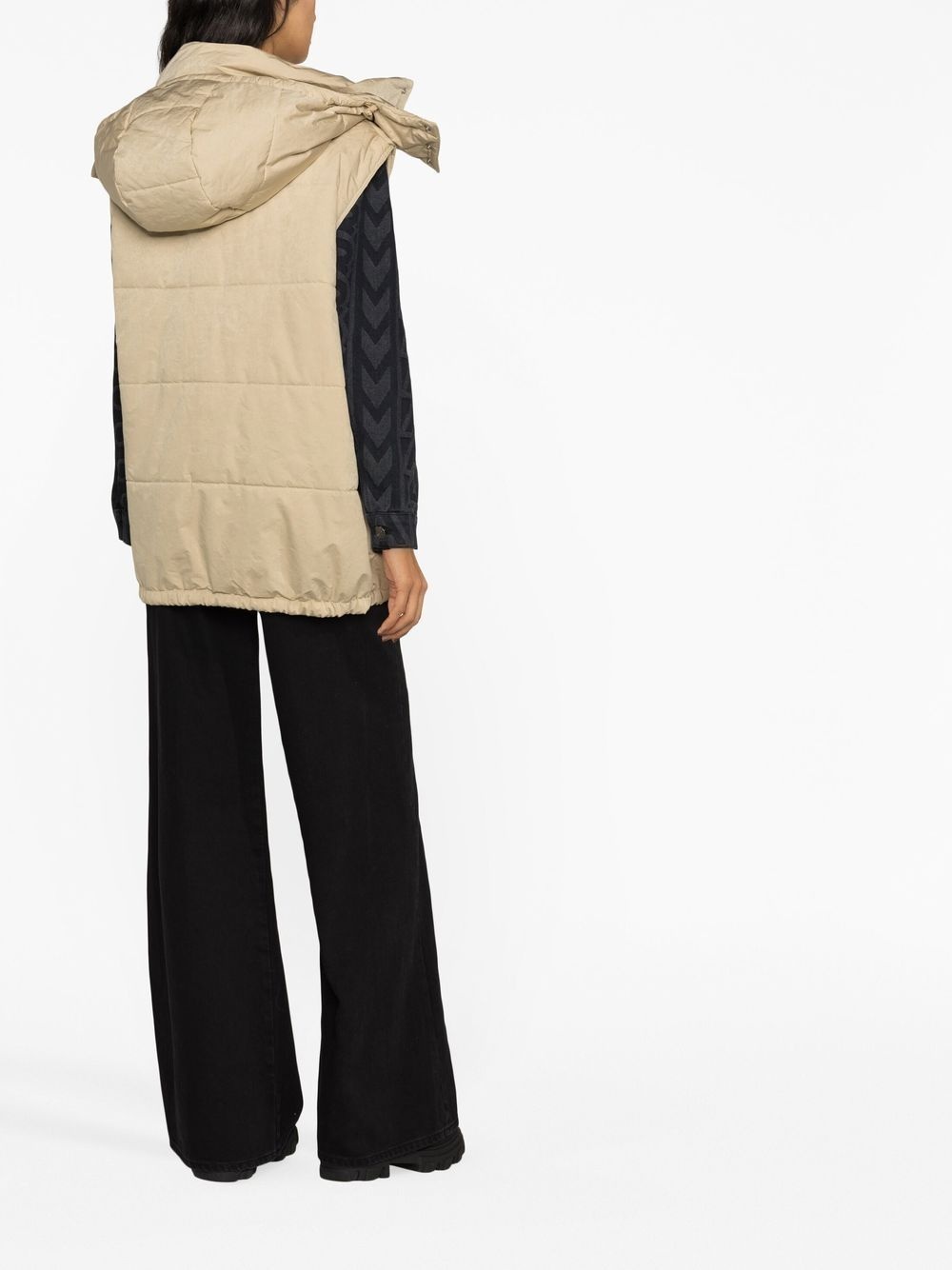 oversized puffer vest - 3