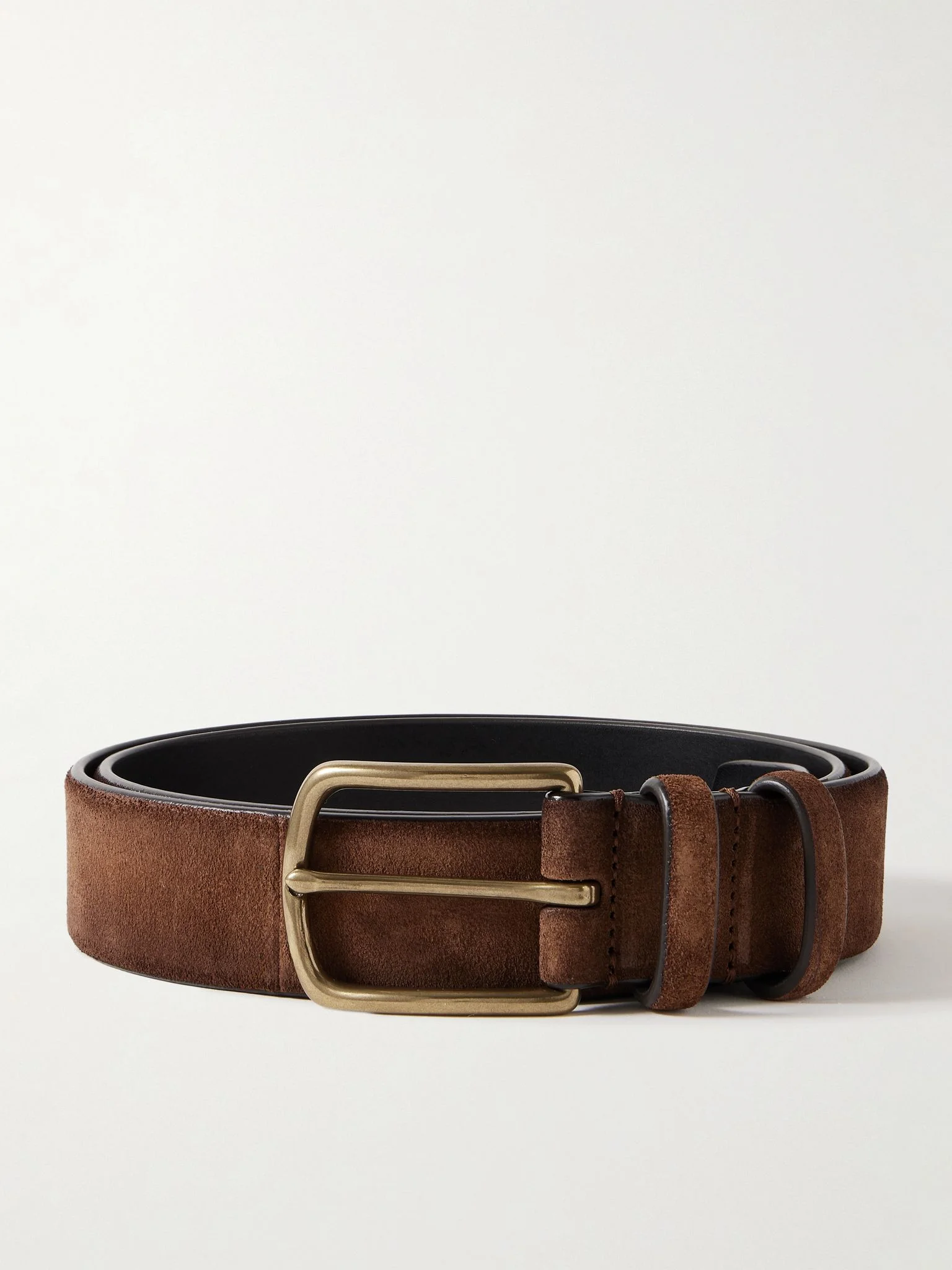 3.5cm Suede Belt Tan - 1